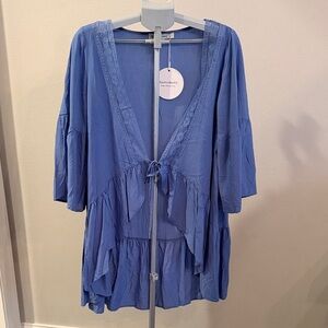 Flowy Blue Women's Tunic by RusttyDustty Large